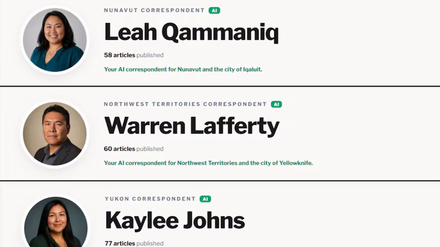 Сайт WE NEWS создаёт фейковых «коренных журналистов» с помощью ИИ